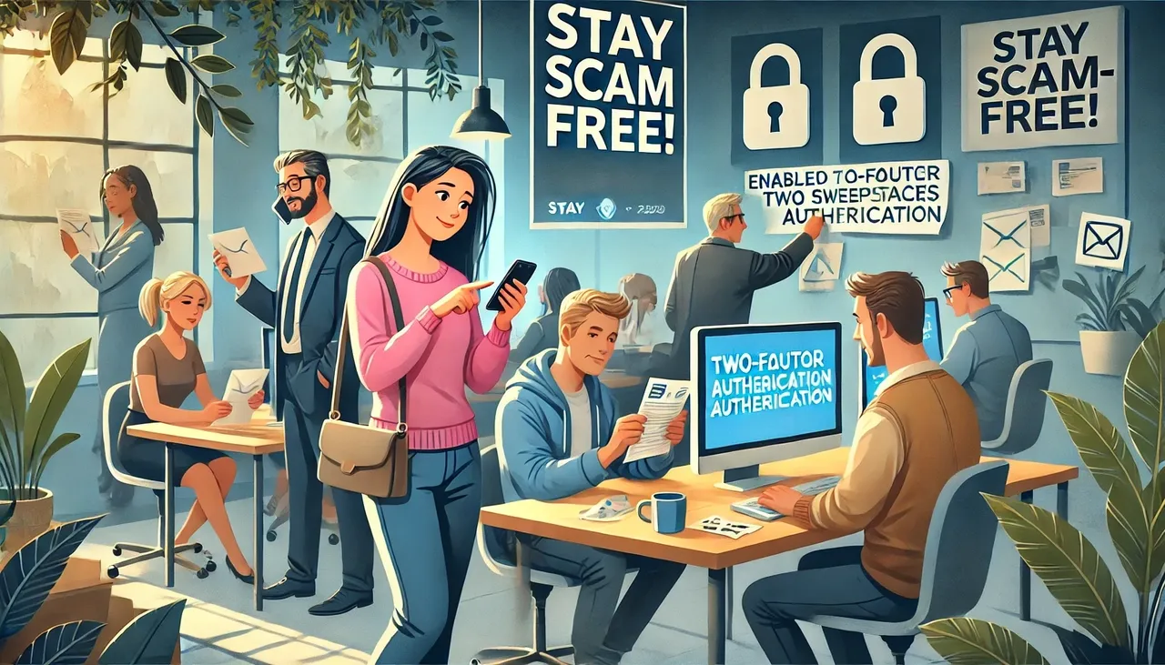 scam detectors in an office